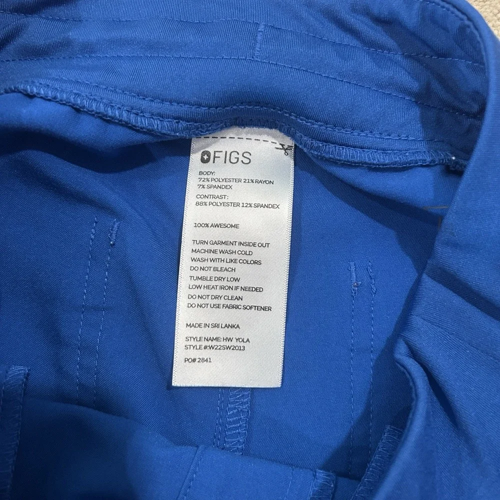 Figs Scrub Pants Tactical Women's Small Blue With Drawstring